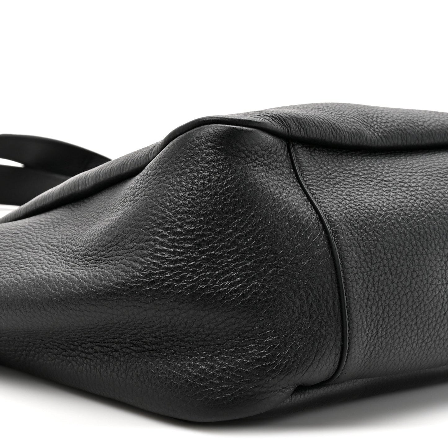 Saint Laurent Grained Deerskin Bea Tote Black