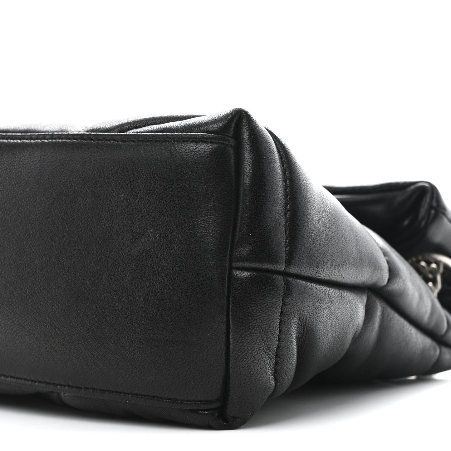 Saint Laurent Loulou Puffer Small Quilted Lambskin Leather Satchel Black