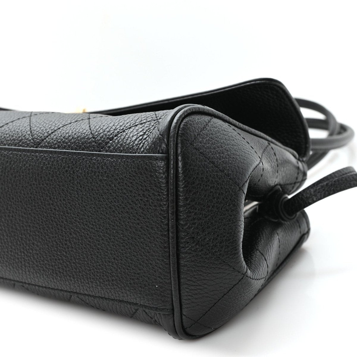 CHANEL Grained Calfskin Stitched Urban Essentials Small Shopping Bag Black - NEESTRA