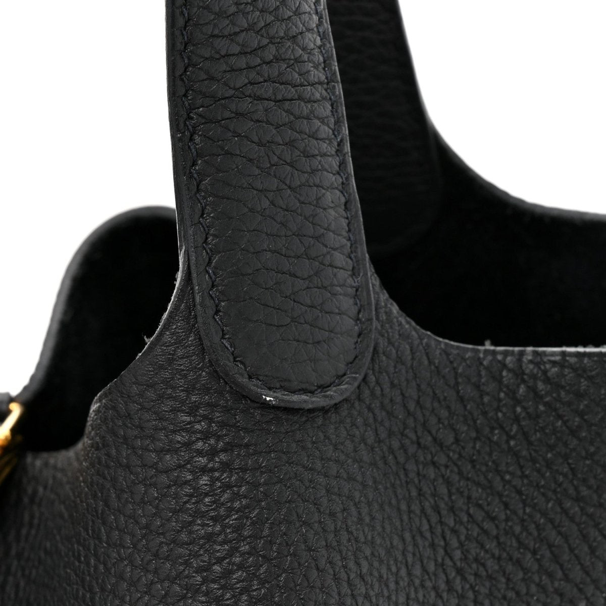 Taurillon Clemence Picotin Lock 22 MM Tote Black - NEESTRA