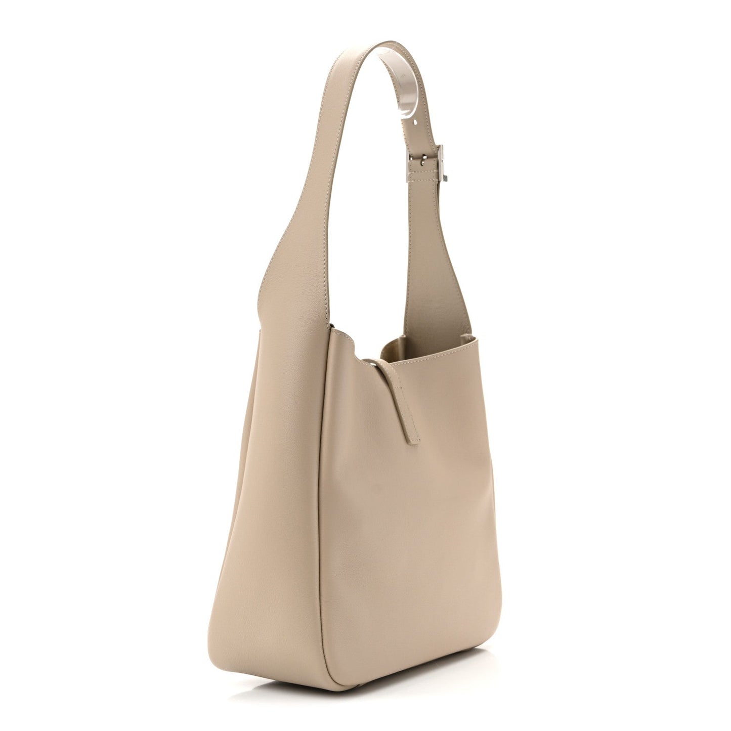 Saint Laurent Smooth Calfskin Small Le 5 A 7 Soft Hobo Bag Sea Salt