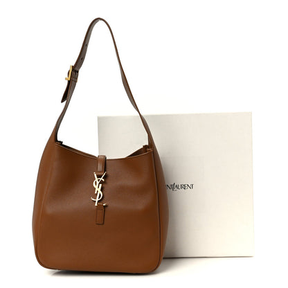 Saint Laurent Le 5 A 7 Smooth Calfskin Soft Hobo Fox