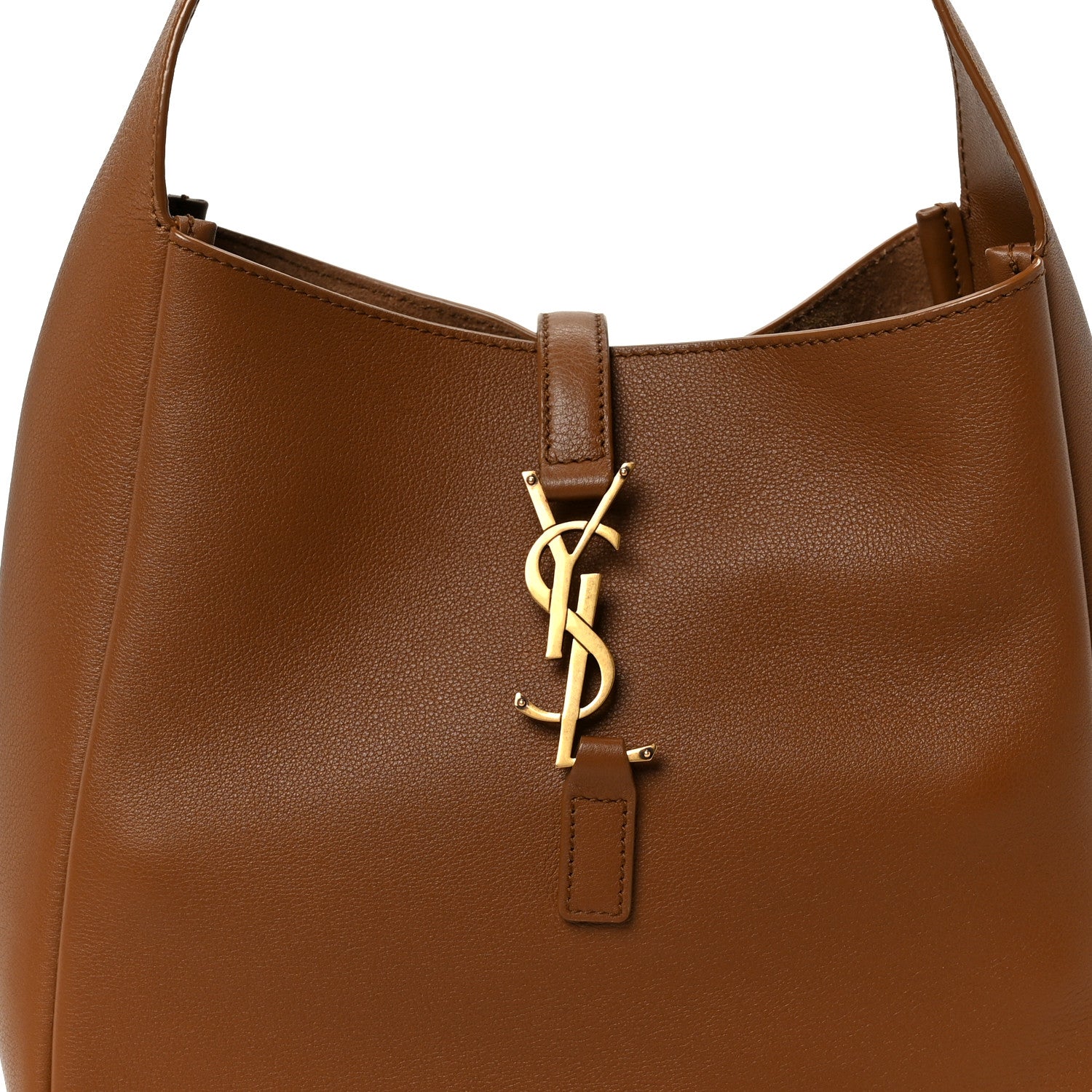 Saint Laurent Le 5 A 7 Smooth Calfskin Soft Hobo Fox