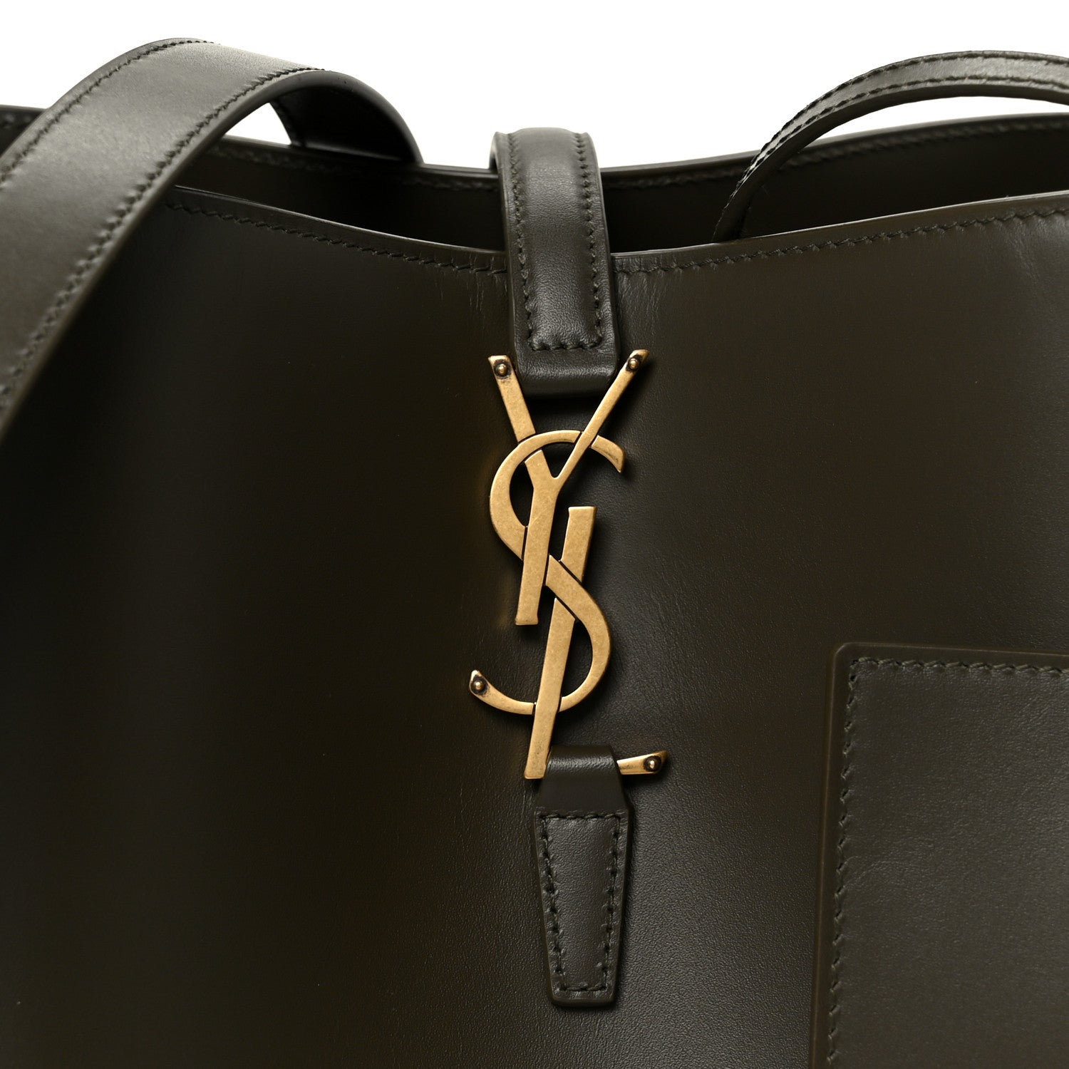 Saint Laurent Shiny Calfskin Le 37 Bucket Bag Deep Musk