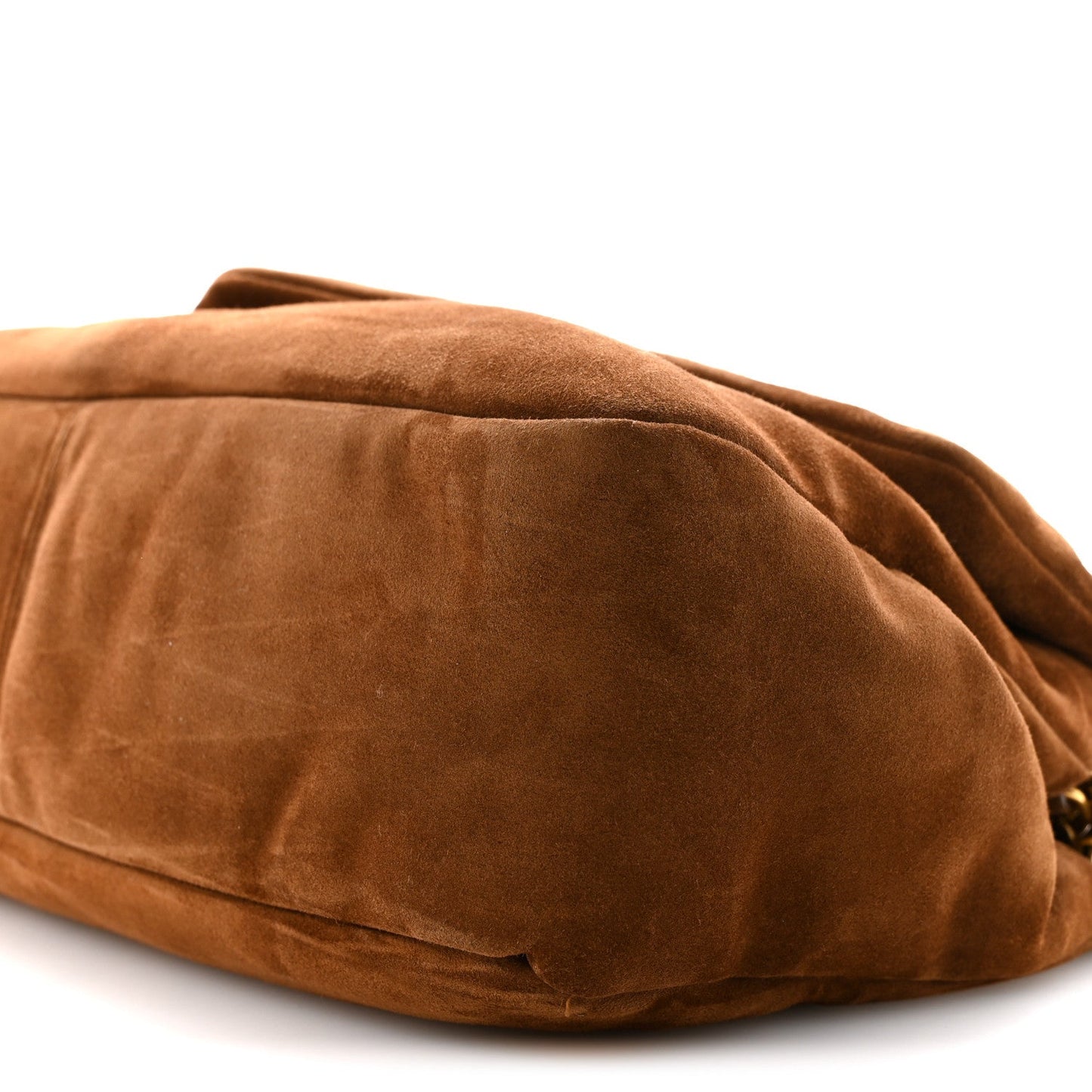 Saint Laurent Large Calypso Suede Shoulder Bag Caramel Cognac