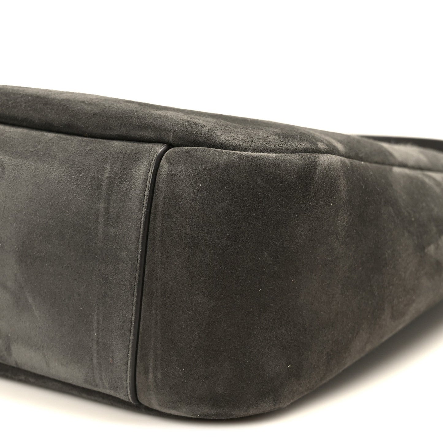 Saint Laurent Suede Small Le 5 A 7 Soft Hobo Urban Grey