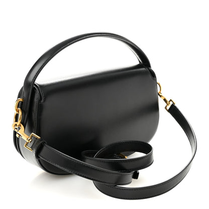 Saint Laurent Box Calfskin Voltaire Top Handle Crossbody Bag Black