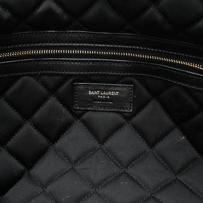 Saint Laurent Calfskin Quilted ES Giant Travel Bag Black
