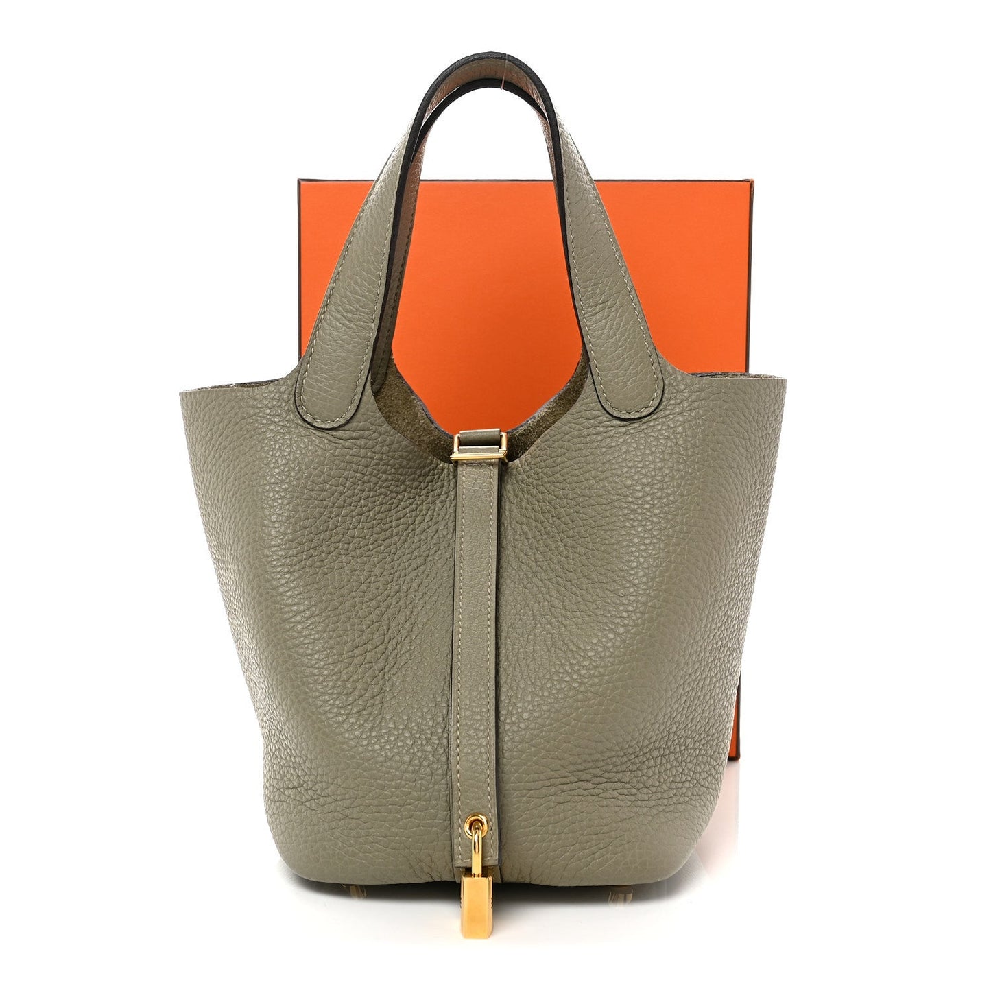 Taurillon Clemence Picotin Lock 18 PM Tote Sauge