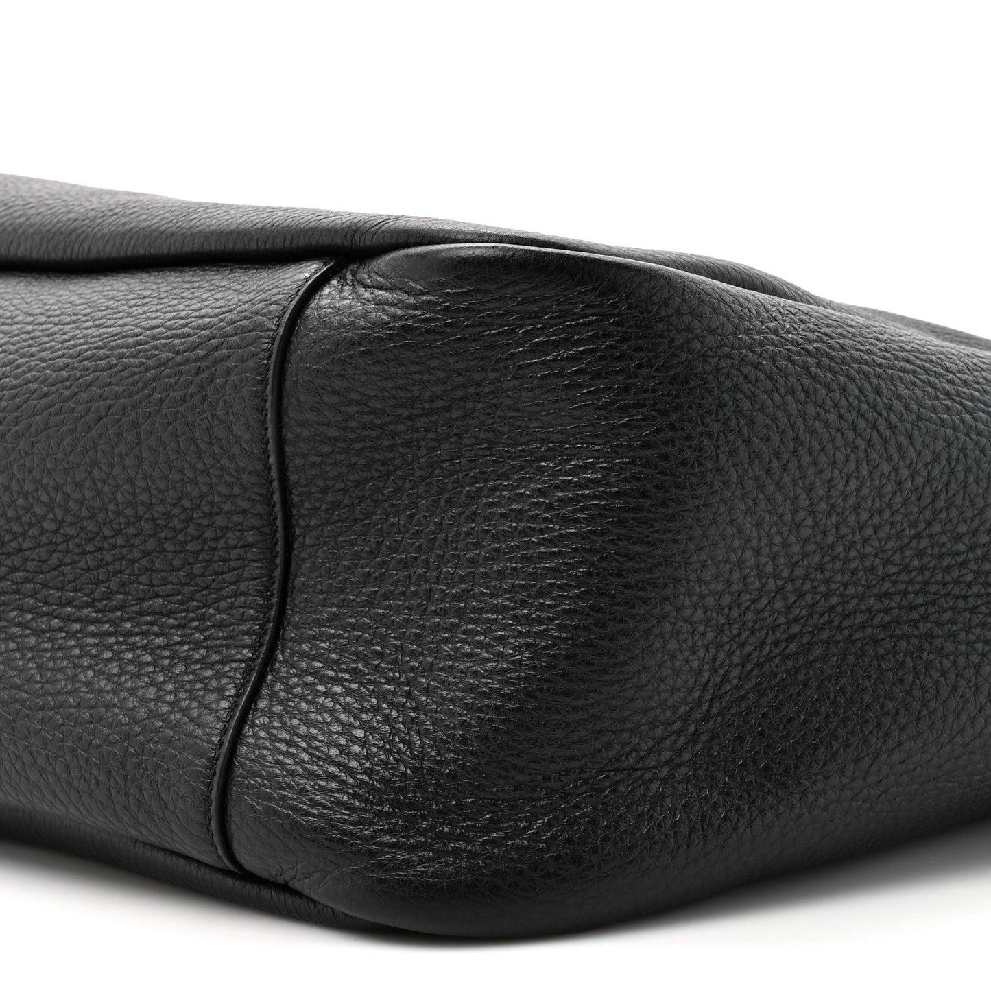 Saint Laurent Grained Deerskin Bea Tote Black