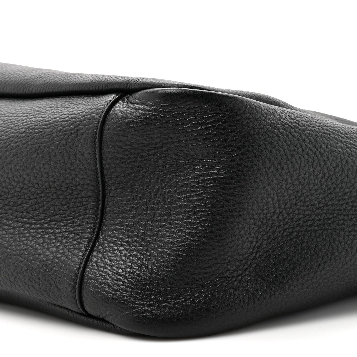 Saint Laurent Grained Deerskin Bea Tote Black