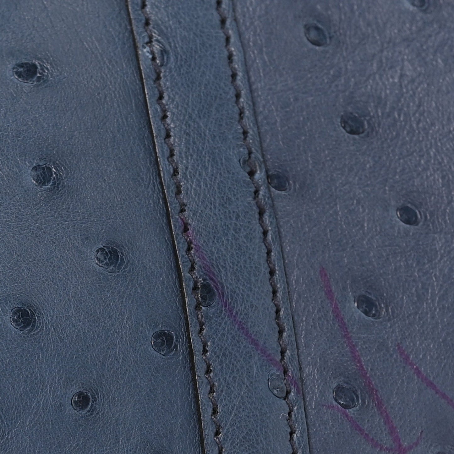 Ostrich Picotin Lock 18 Bucket Bag Bleu Roi Blue