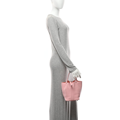 Taurillon Clemence Picotin Lock 18 PM Bag Mauve Sylvestre