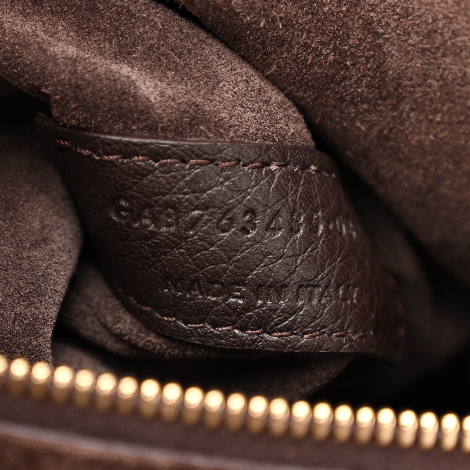 Saint Laurent Grained Deerskin Bea Tote Sweet Chocolate