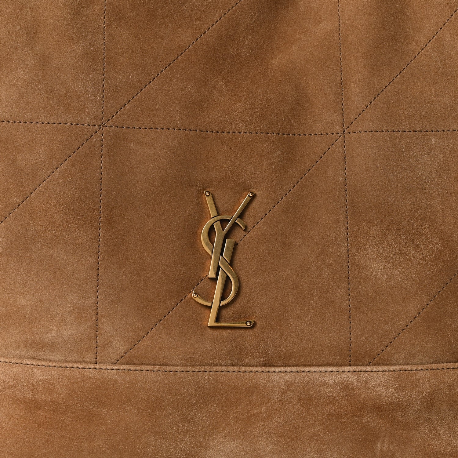 Saint Laurent Suede Medium Jamie Shopping Tote Golden Leaf