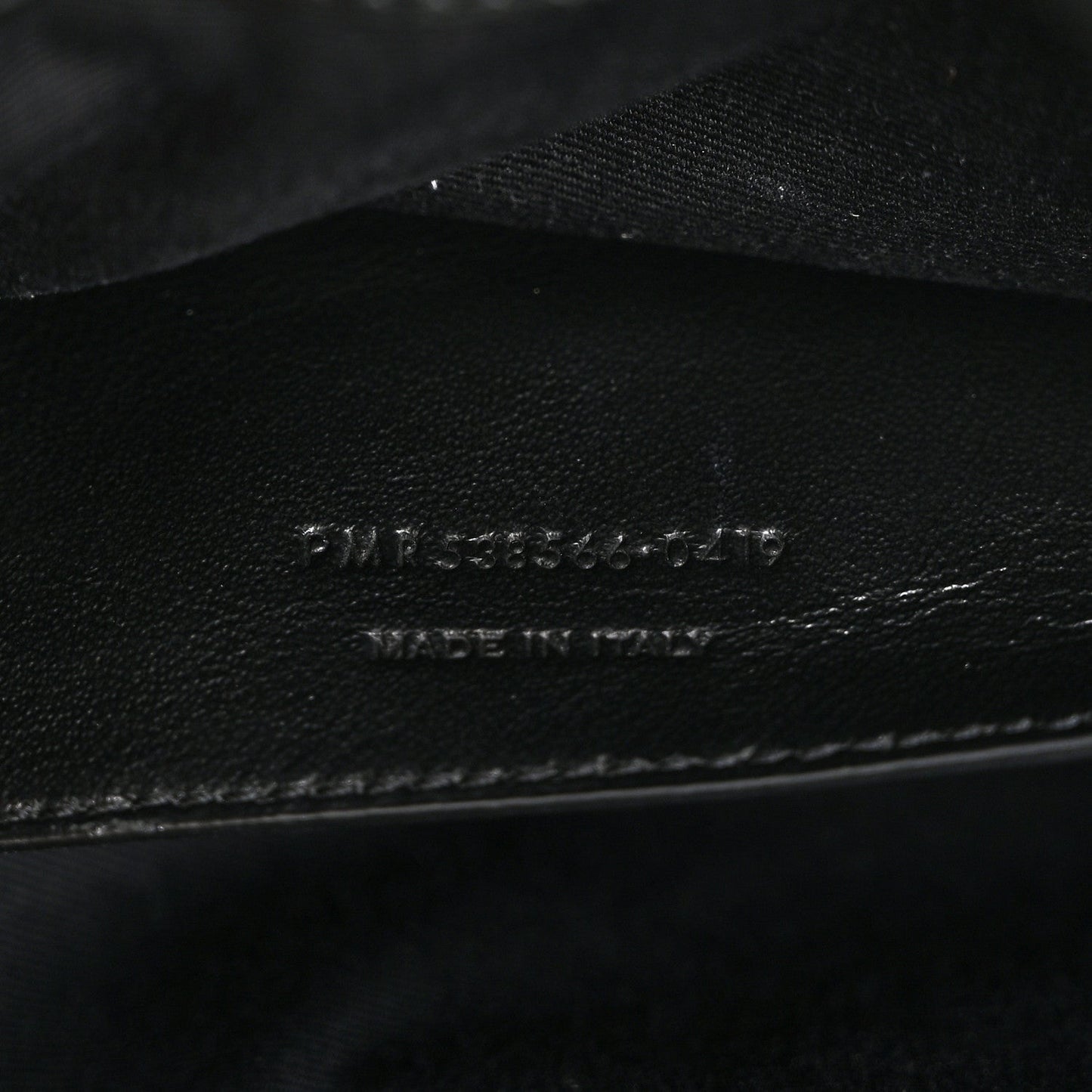 Saint Laurent Crinkled Calfskin Matelasse Monogram Baby Niki Chain Satchel Black