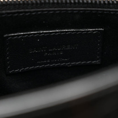 Saint Laurent Niki Medium Chain Satchel Crinkled Calfskin Black