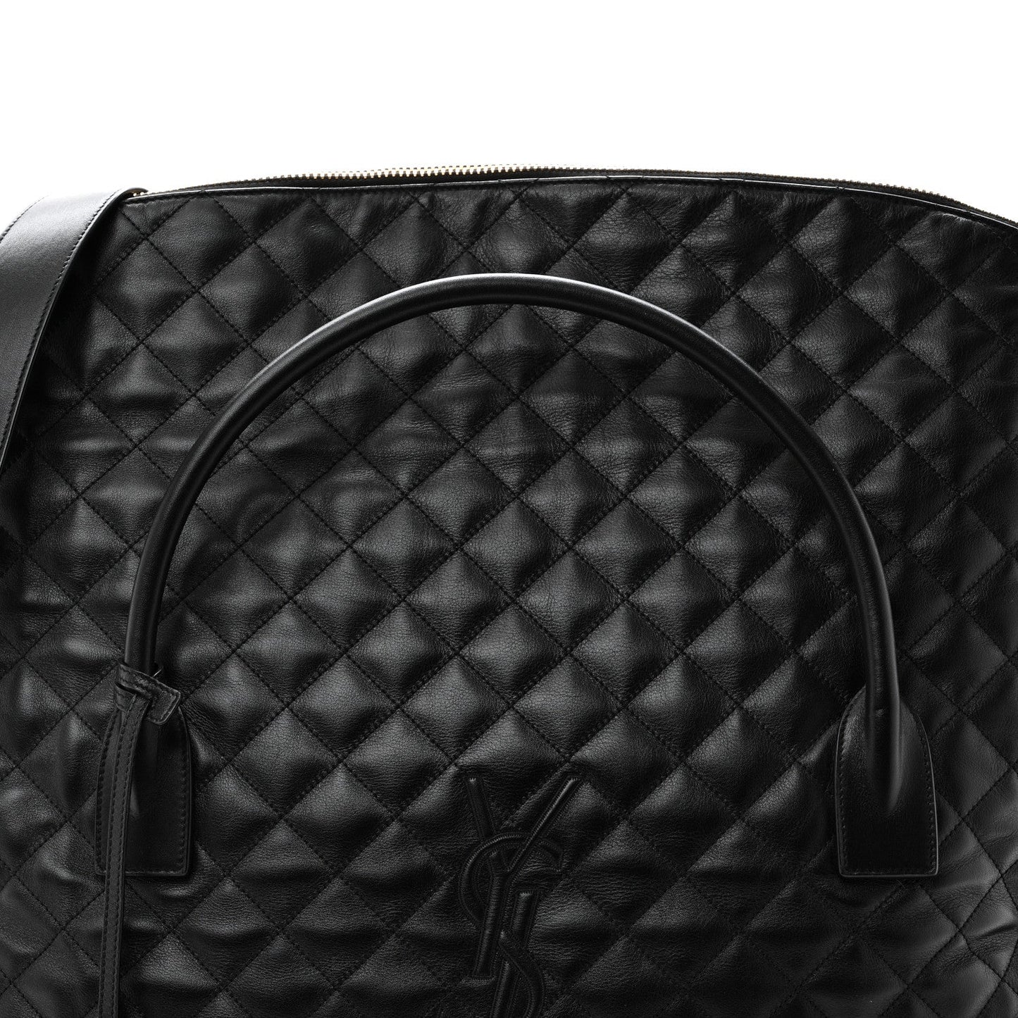 Saint Laurent ES Giant Calfskin Quilted Travel Bag Black