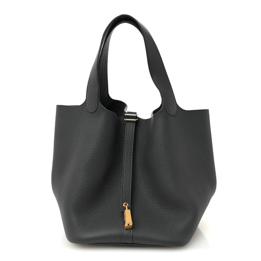 Taurillon Clemence Picotin Lock 22 MM Tote Ardoise