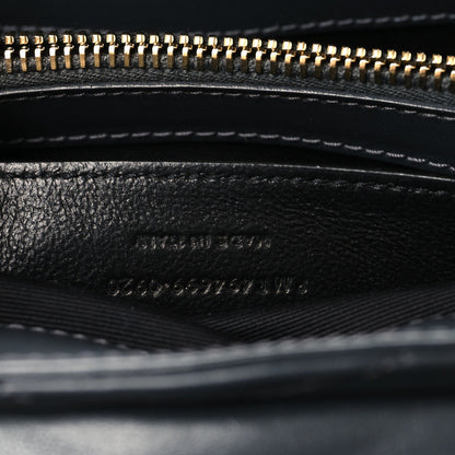 SAINT Laurent Calfskin Y Quilted Monogram Small Loulou Chain Satchel Dark Smog