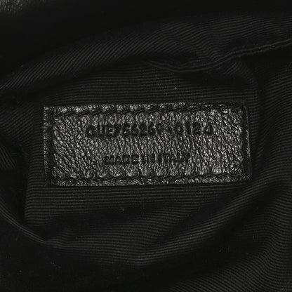 SAINT LAURENT Lambskin Wide Puffer Tote Black