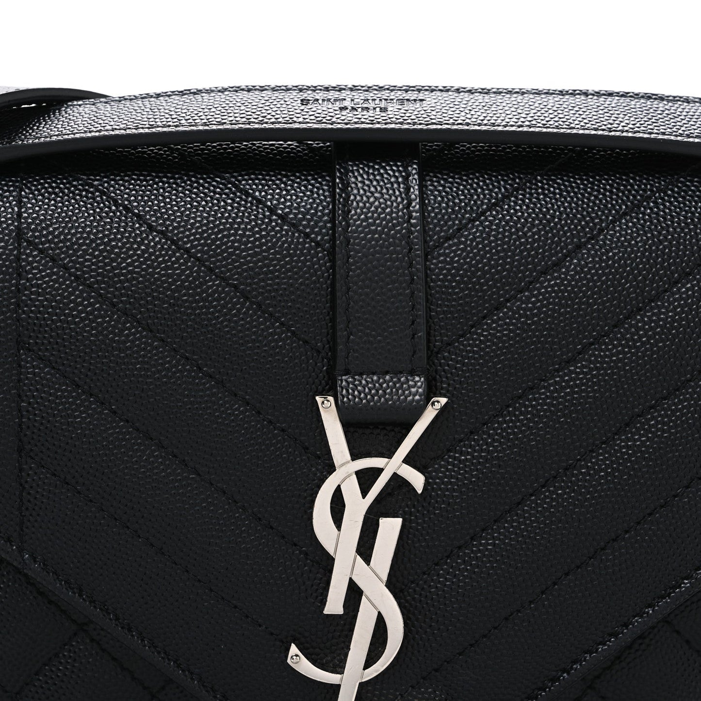 Saint Laurent Grain De Poudre Textured Mixed Matelasse Triquilt Medium Monogram Satchel