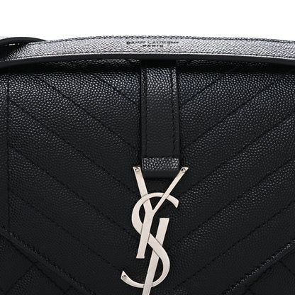 Saint Laurent Grain De Poudre Textured Mixed Matelasse Triquilt Medium Monogram Satchel