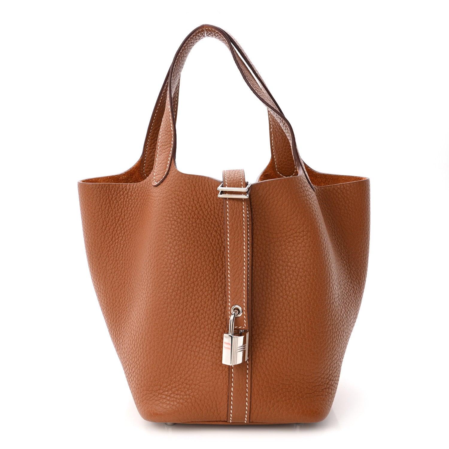Taurillon Clemence Picotin Lock 18 PM Gold Tote Bag