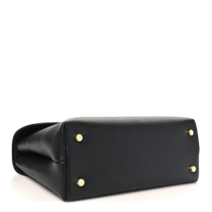 Black Celine medium shoulder bag with gold-tone studs and structured shape