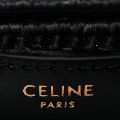 Gold CELINE PARIS CC lettering on black flap