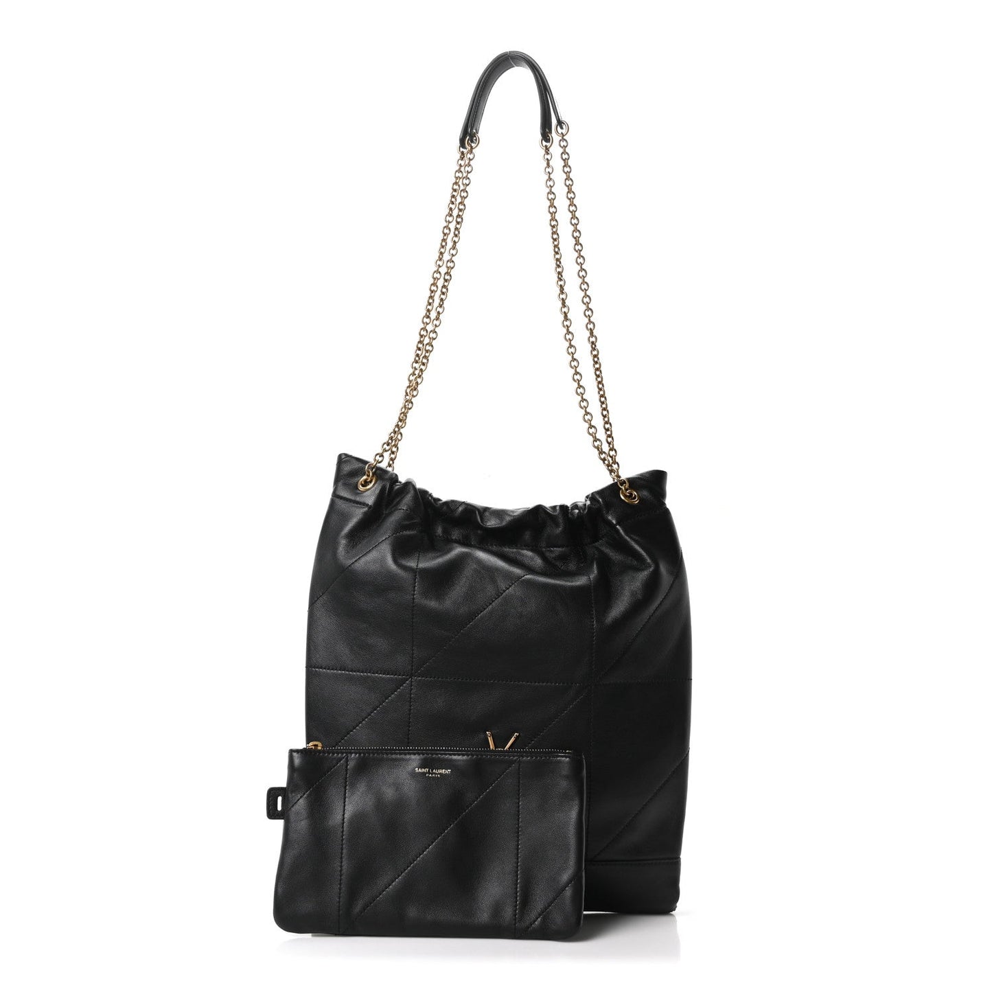 Saint Laurent Lambskin Matelasse Monogram Medium Jamie 4.3 Shoulder Bag Black