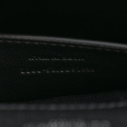 Saint Laurent Mixed Matelasse Triquilt Medium Monogram Satchel Black