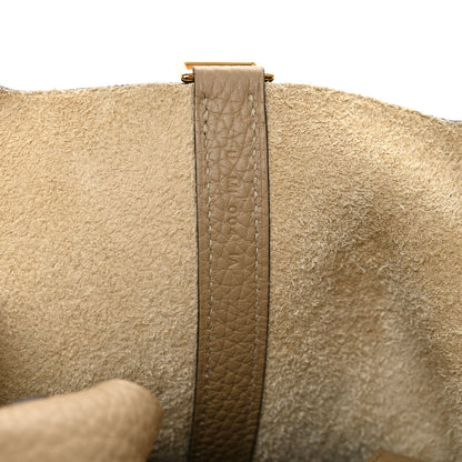 Picotin Lock 18 PM Bucket Handbag Grained Calfskin Leather Trench