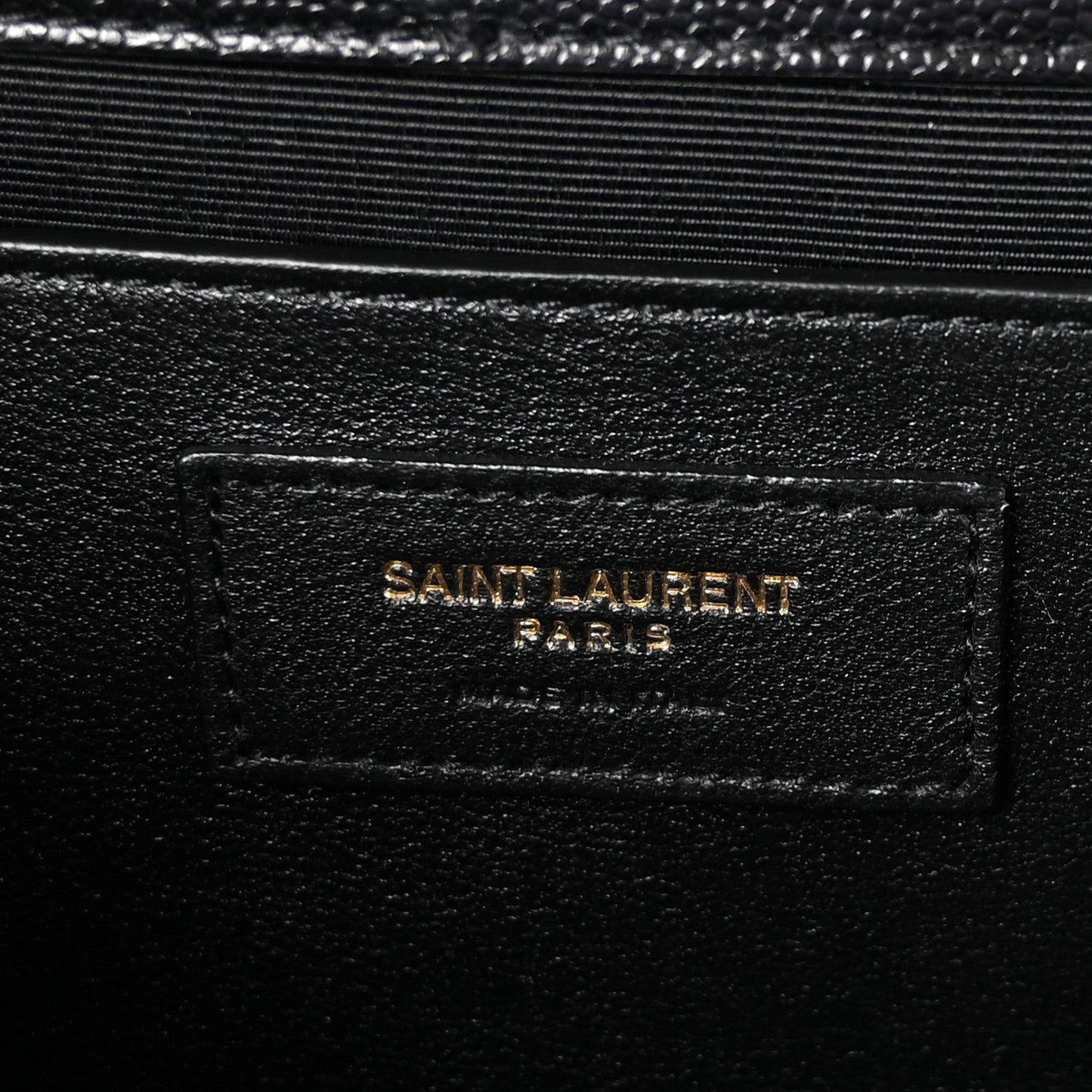 Saint Laurent Grain De Poudre Textured Matelasse Triquilt Medium Satchel Black