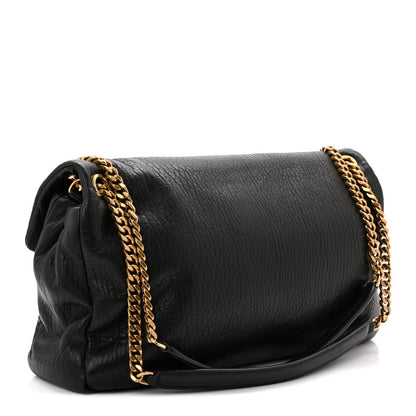 Saint Laurent Grained Lambskin Large Calypso Black