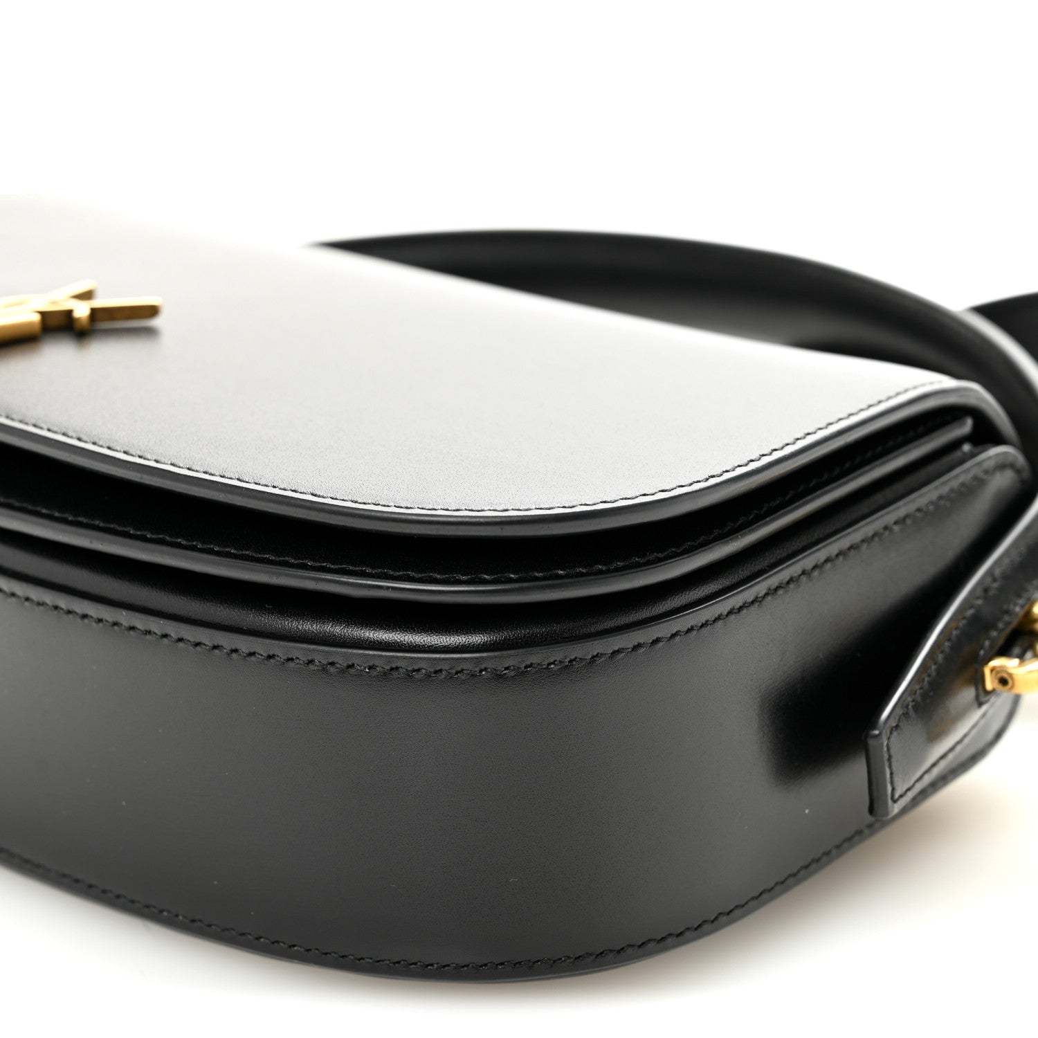 Saint Laurent Box Calfskin Voltaire Top Handle Crossbody Bag Black