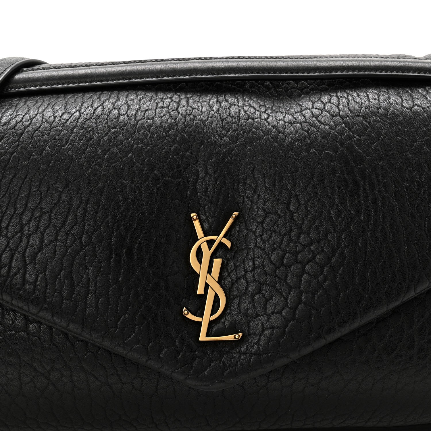 Saint Laurent Grained Lambskin Large Calypso Black