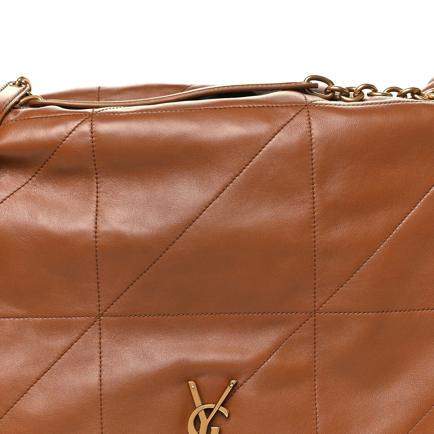 Saint Laurent Lambskin Matelasse Monogram Large Jamie 4.3 Shoulder Bag Light Fox