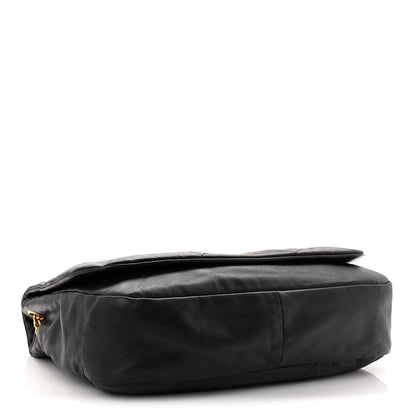 Saint Laurent Lambskin Matelasse Monogram Large Jamie 4.3 Black