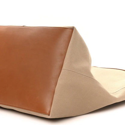 Saint Laurent Canvas Calfskin Y Tote Desert Dust Brick