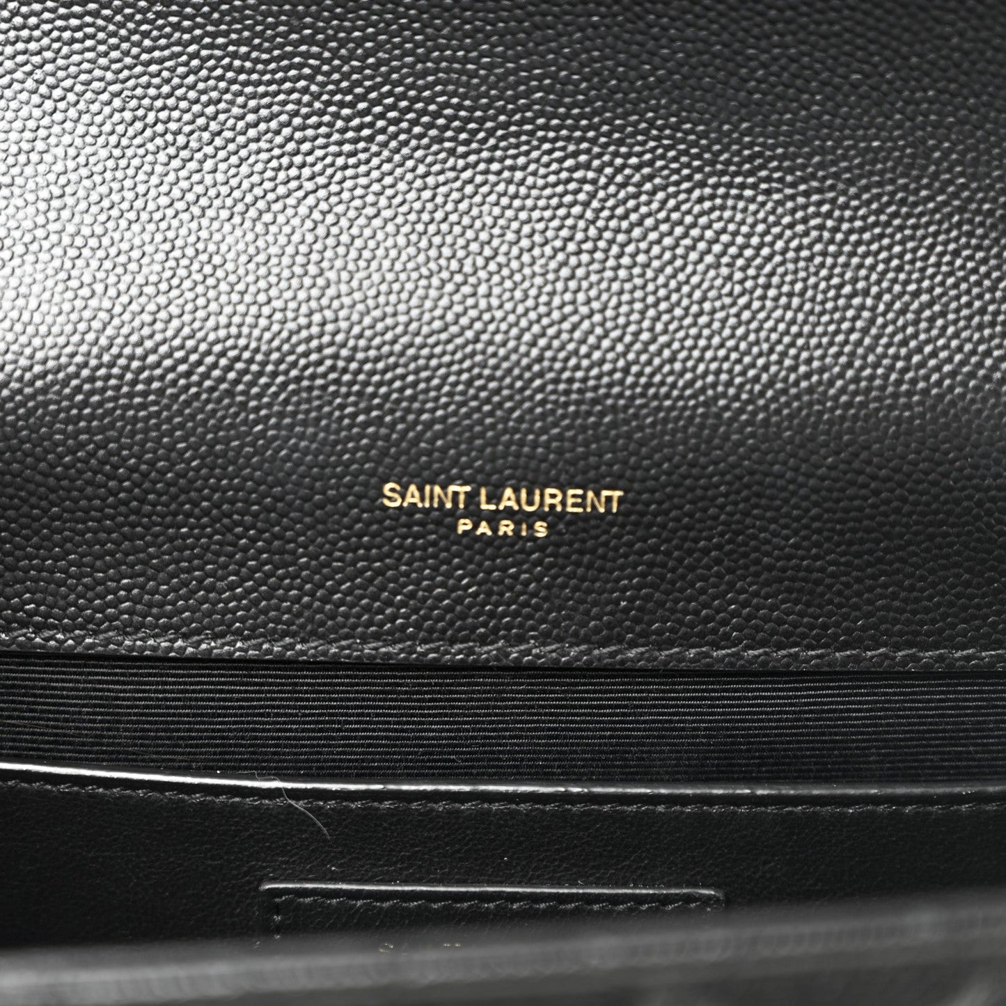Saint Laurent Grain De Poudre Matelasse Triquilt Medium Monogram Satchel Black