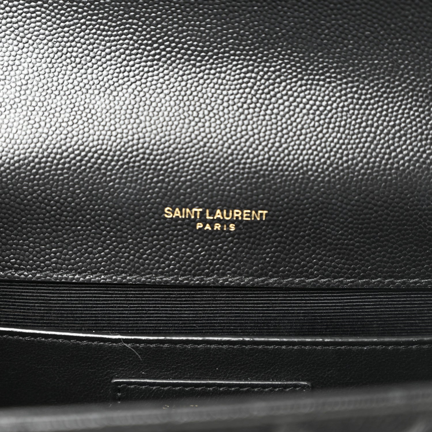 Saint Laurent Grain De Poudre Matelasse Triquilt Medium Monogram Satchel Black
