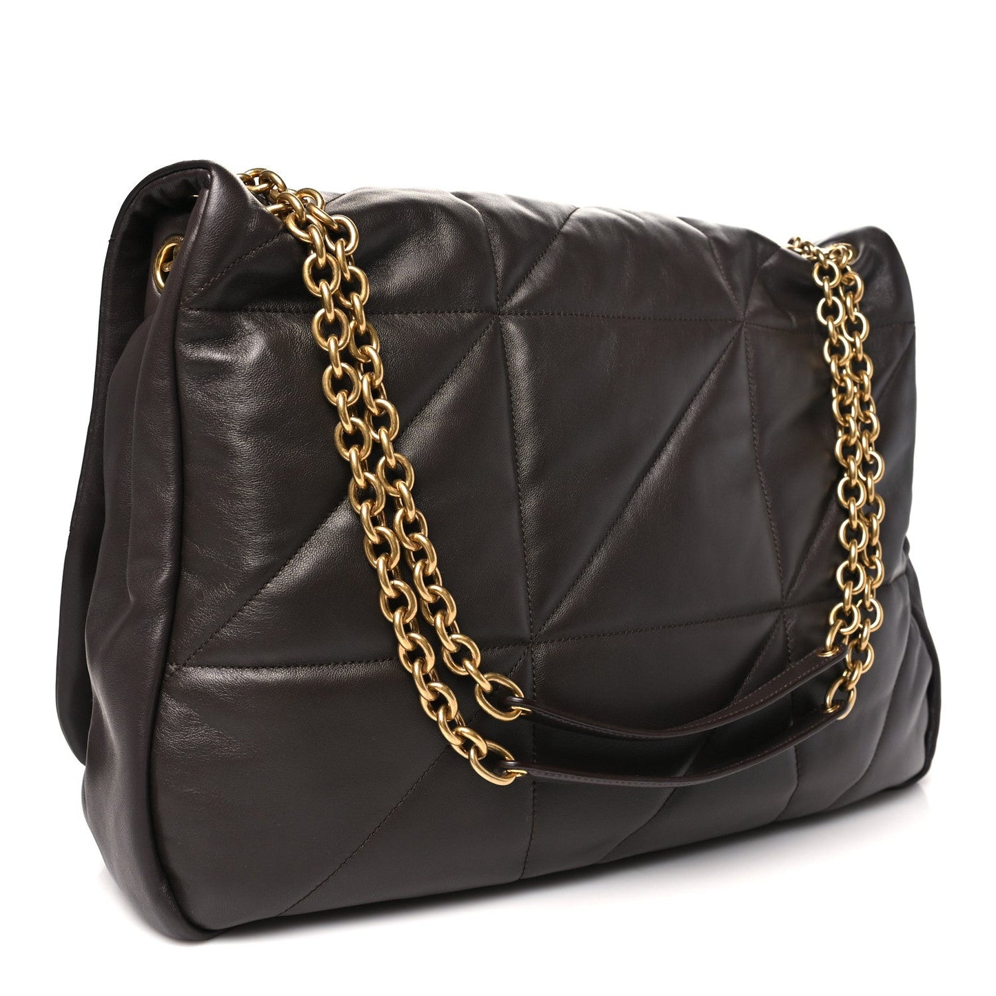 Saint Laurent Lambskin Matelasse Large Jamie 4.3 Shoulder Bag Dark Sweet Chocolate