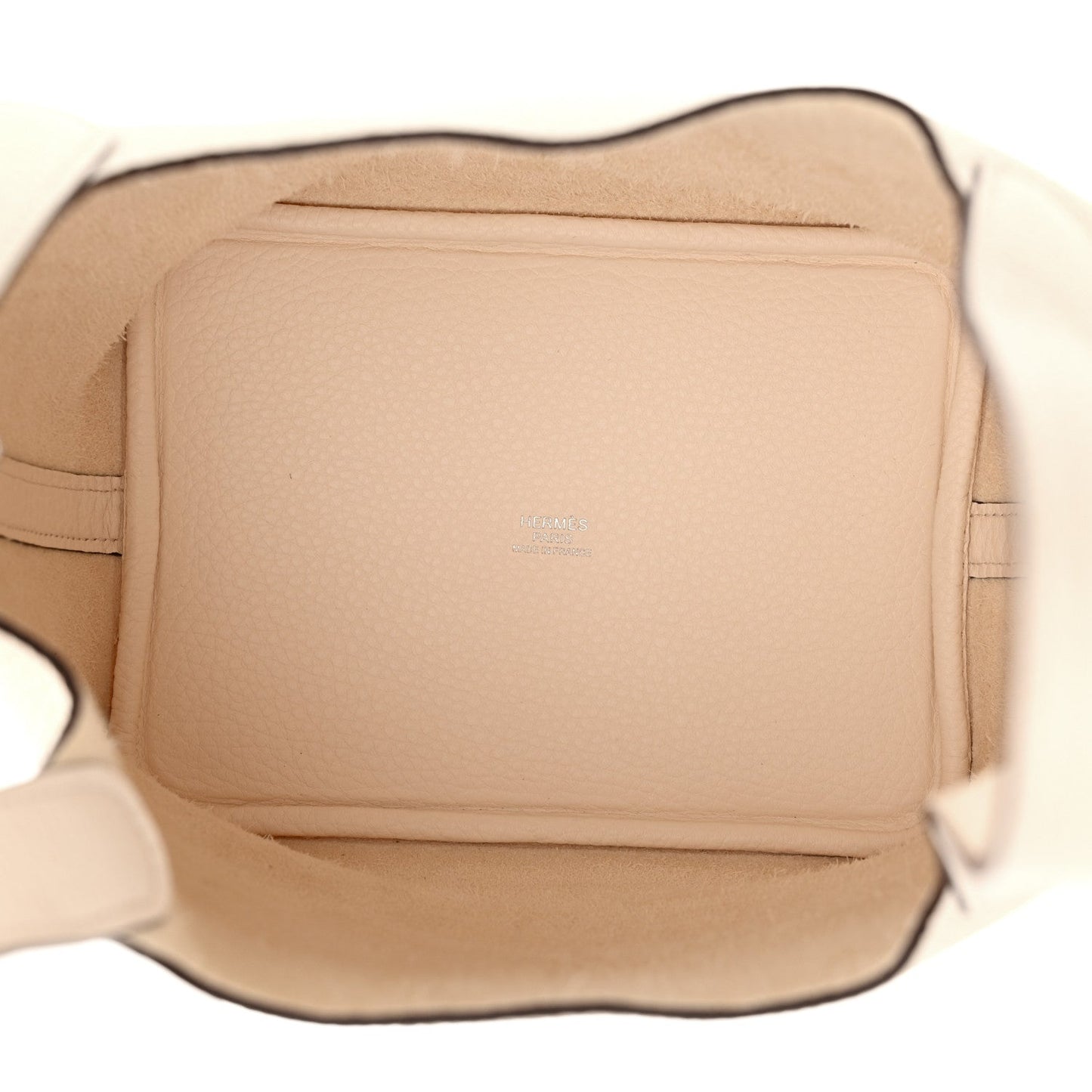 Clemence Picotin Lock 18 PM Nata Leather Handbag