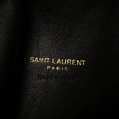 Saint Laurent Suede Quilted Icarino Tote Bag Cognac