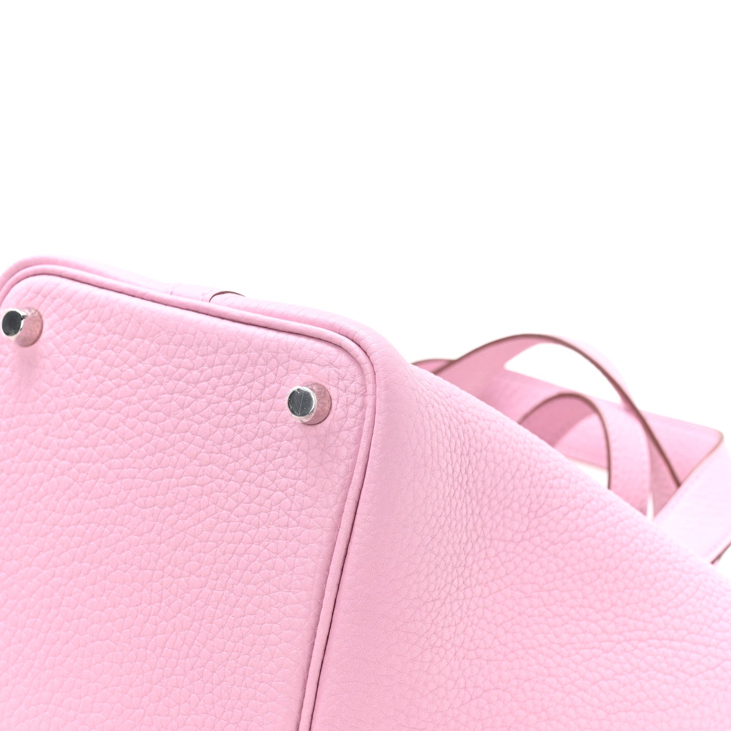 Taurillon Clemence Picotin Lock 18 PM Handbag in Rose Sakura