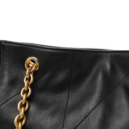 Saint Laurent Jamie Lambskin Small Shopping Tote Black