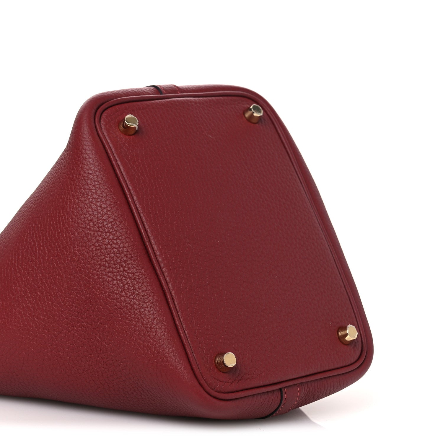Taurillon Clemence Picotin Lock 18 PM Grained Calfskin Leather Tote Rouge H