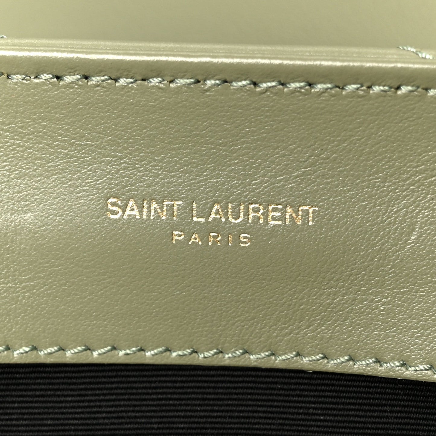 Saint Laurent Loulou Calfskin Y Quilted Monogram Small Chain Satchel Light Sage