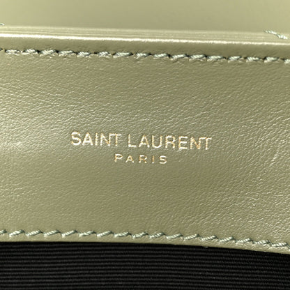 Saint Laurent Loulou Calfskin Y Quilted Monogram Small Chain Satchel Light Sage